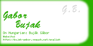gabor bujak business card